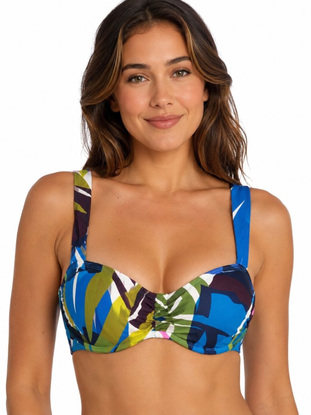 Shade & Shore Colorful Abstract Print Bikini Top, 32B